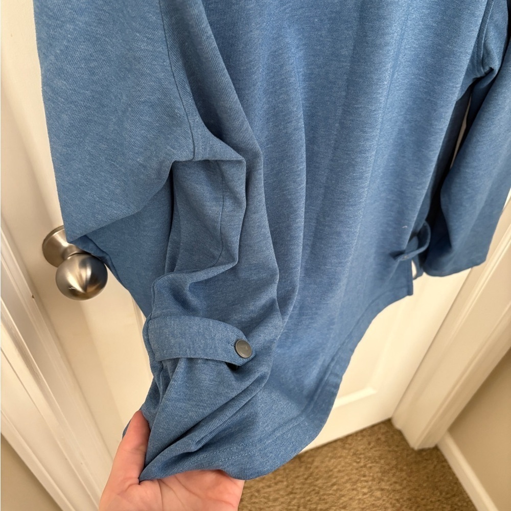 C.J. Banks Vintage Blue Sports Embroidered Shacket Teacher Kidcore Gym Teacher - Picture 9 of 12
